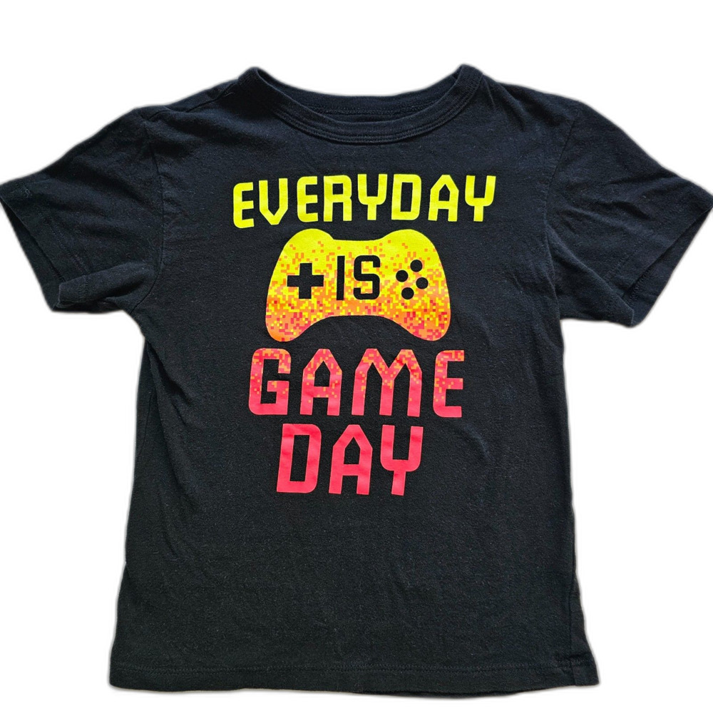 PLACE Boys Cotton T-Shirt Everyday is Game Day w Controller sz 4